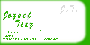 jozsef titz business card